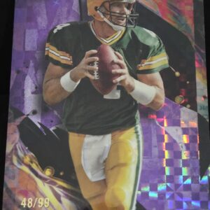 FB-0003 Brett Favre Purple Checkerboard 48-99 Front